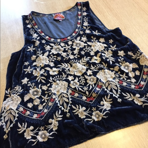 Johnny Was Tops - Johnny Was excellent condition partial silk blouse